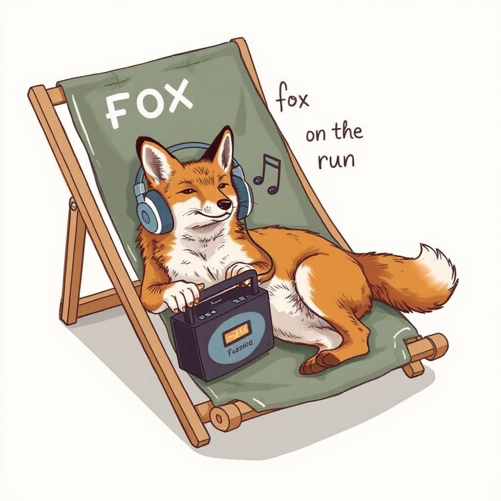 Fox on the Run: Beach Relaxation with Music