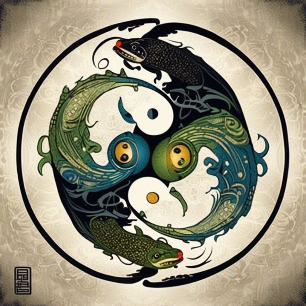 Yin Yang Symbol: Interconnected Opposing Forces
