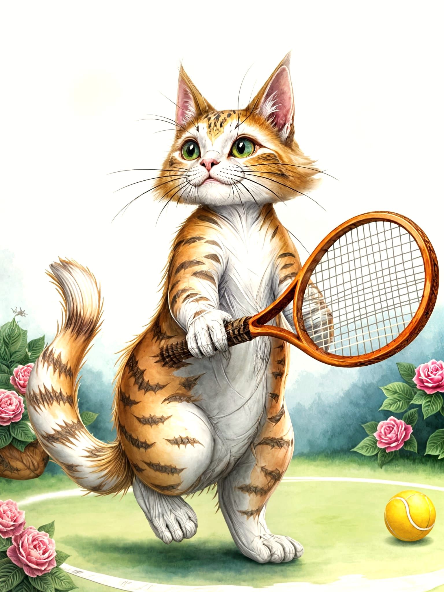Cat tennis meme game
