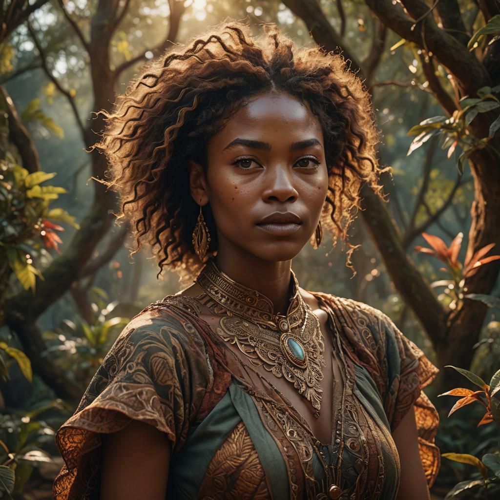 Hyperrealistic Portrait of a Woman in Natural Light