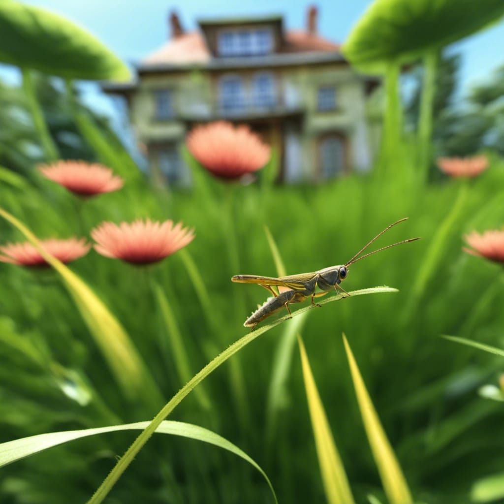 Grasshopper's Eye View of a Giant Garden