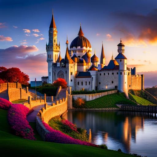 Detailed Fairy Tale Castle Concept Art in Unreal Engine