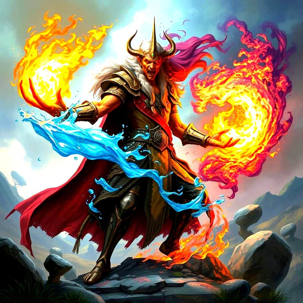 Four Elements: Fire, Water, Smoke, and Earth