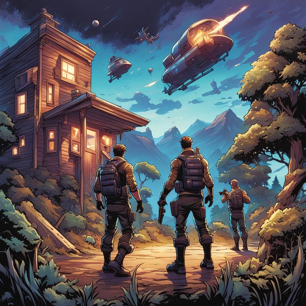 Fortnite in Comic Book Art Style