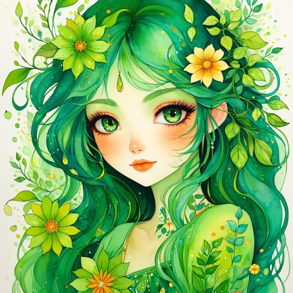 Challenge: Green - Anime Girl (Juggernaut XI)