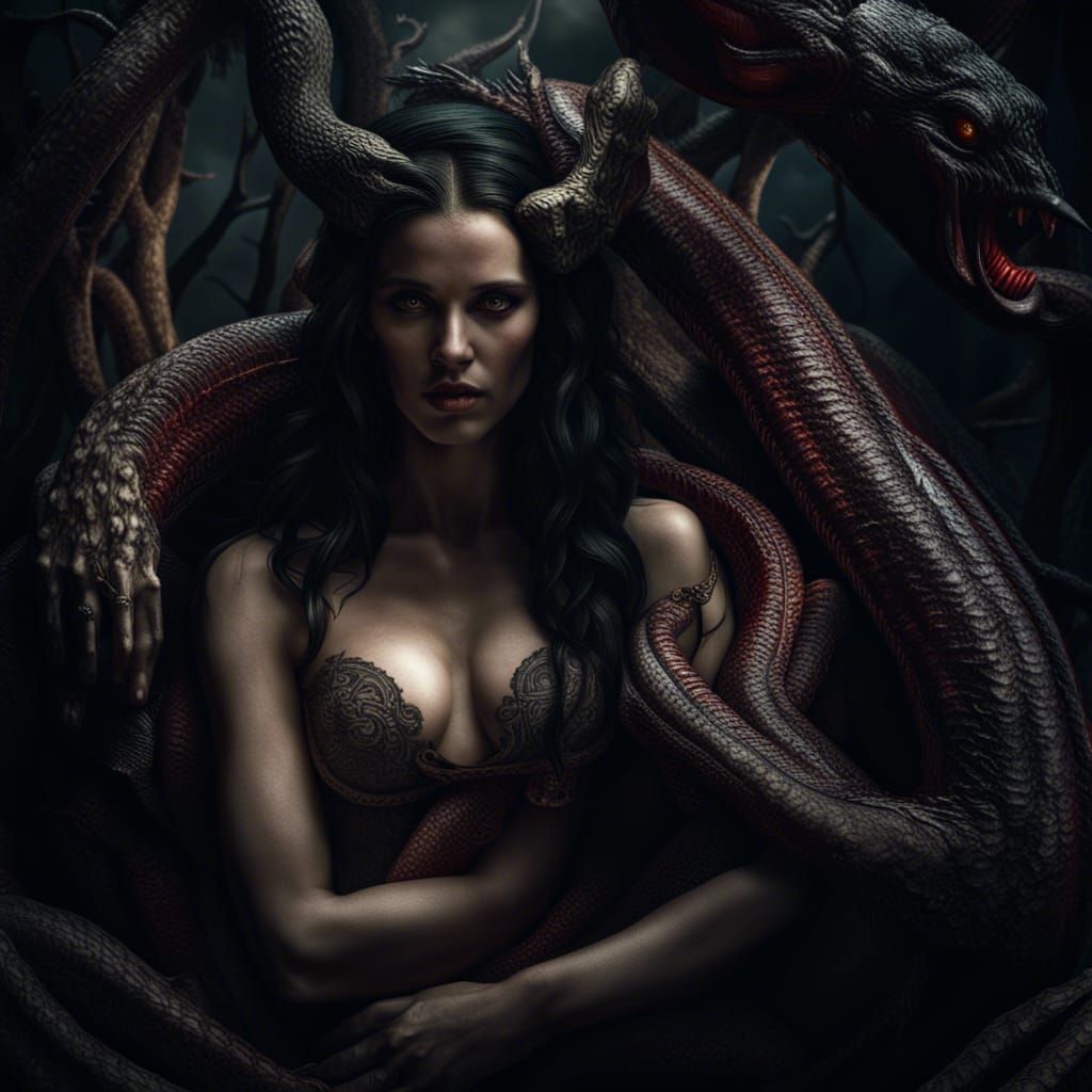 Lilith Possesses Adam: A Hyperrealistic Depiction