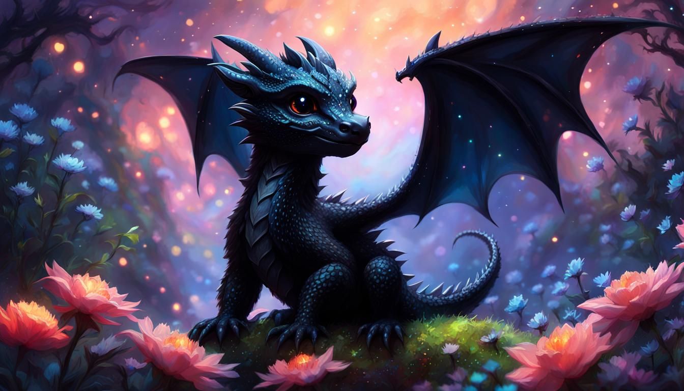 Cute Black Dragon