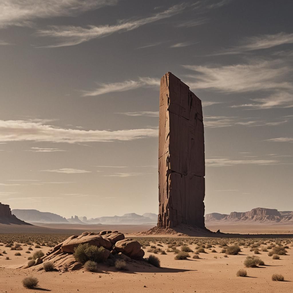 Desert Monolith: An AI-Generated Wonder
