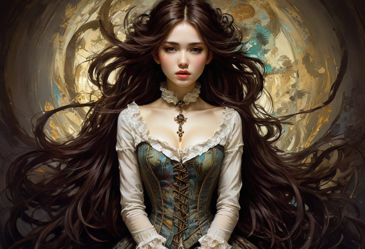 Elegant Victorian Woman in Stunning Arthur Rackham-Inspired ...