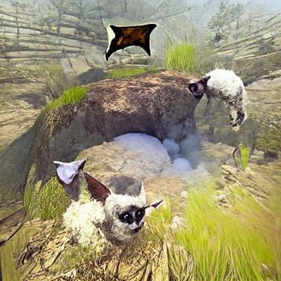 Cat Bat Sheep Image