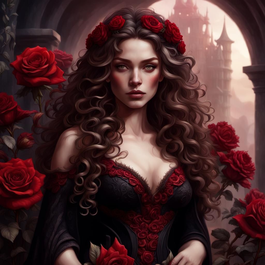 Ethereal Fantasy Princess in Mystical Backdrop