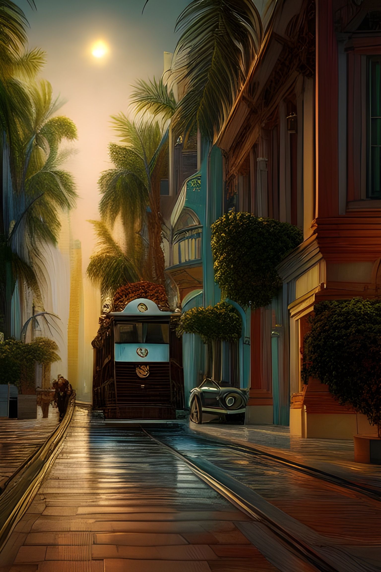 Hyperrealistic Painting of Miami in 16k Resolution