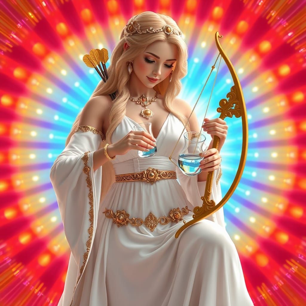 Temperance Tarot Reader: Harmony in 3D Digital Art