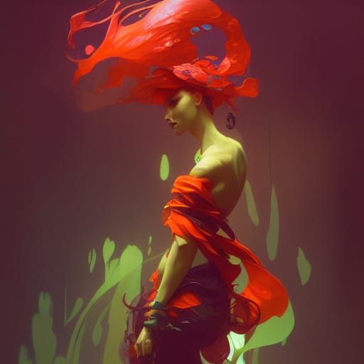 Poison: Hyperdetailed Concept Art in Art Nouveau Style