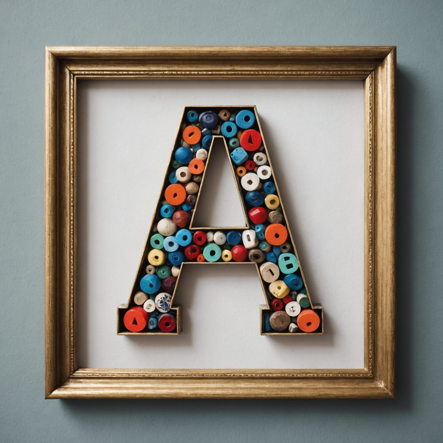 Letter A in a Picture Frame