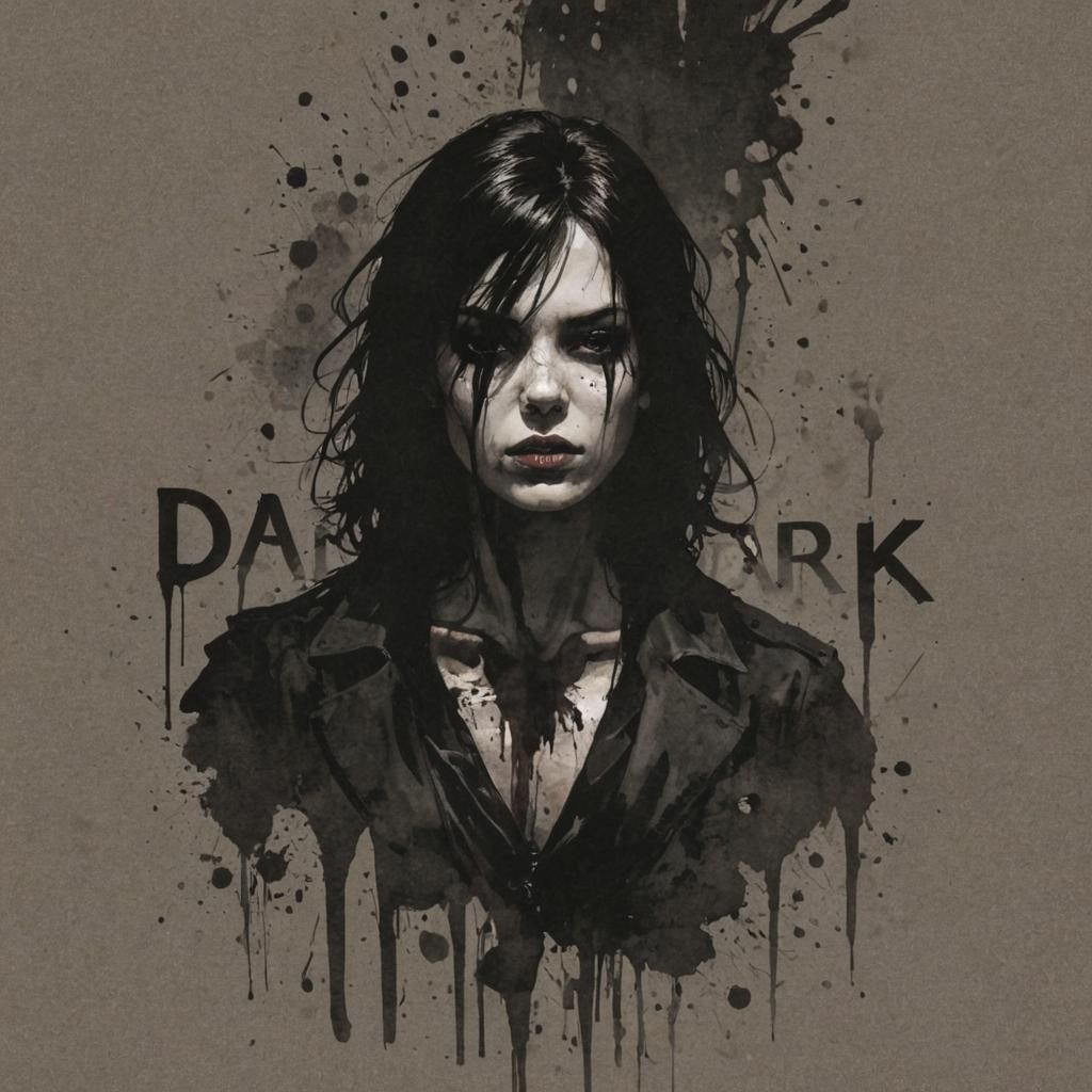 Grimdark Scene in Comic Book Style