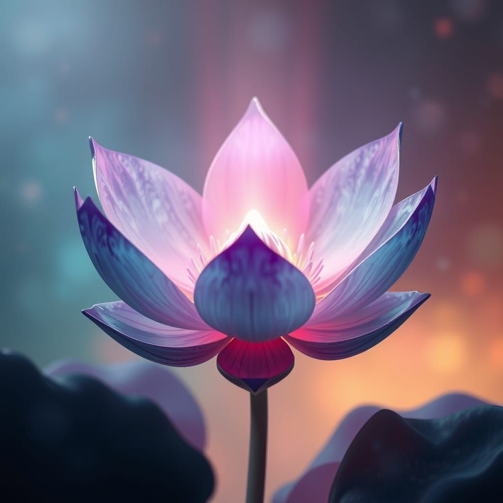 Ethereal Flower of Peace in Dreamlike Serenity