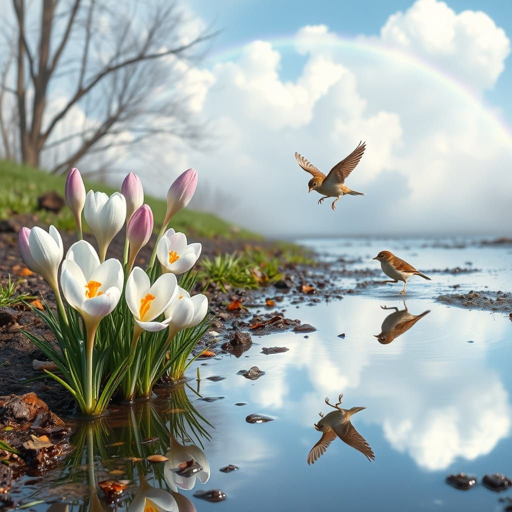 Early Spring Awakening in Vibrant Colors