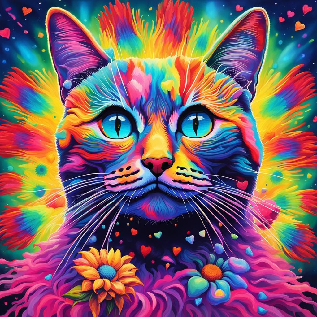 Surreal Valentine's Heart in Cyberpunk Neon Style