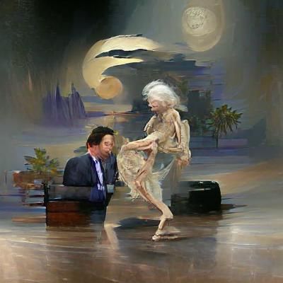 Jimmy Fallon Dancing in Moonlight: An Oil Painting