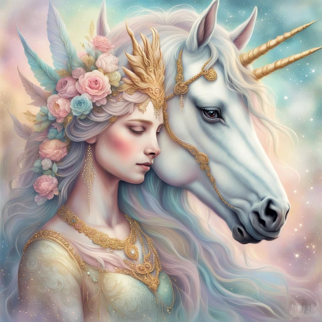 Fairy and Unicorn Fantasy Illustration