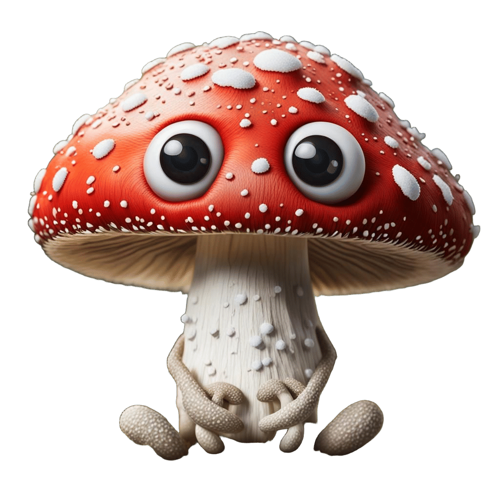 Hyperrealistic Animated Mushroom: 3D Rendered Digital Art