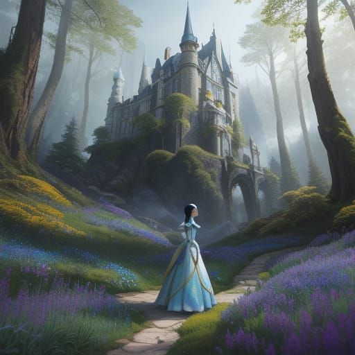 Whimsical Snow White in Enchanted Forest