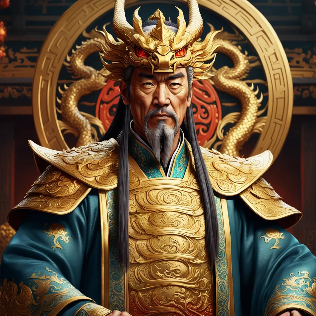 Chinese Emperor Portrait in Artstation Style