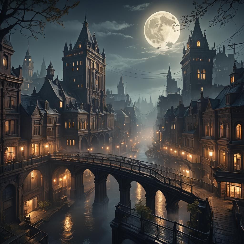 Queensbridge Projects at Night: A Matte Painting