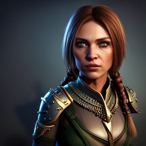 Anya the Huntress: 3D Game Cinematic Portrait