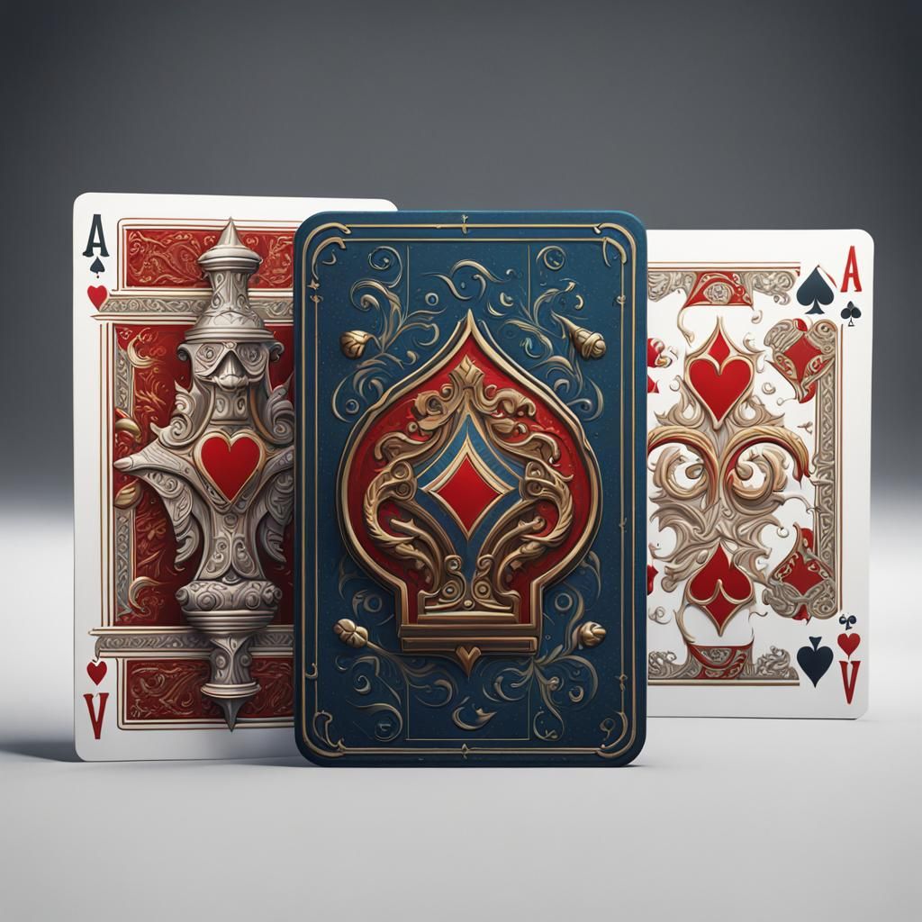 Detailed Poker Cards in Fantasy Concept Art