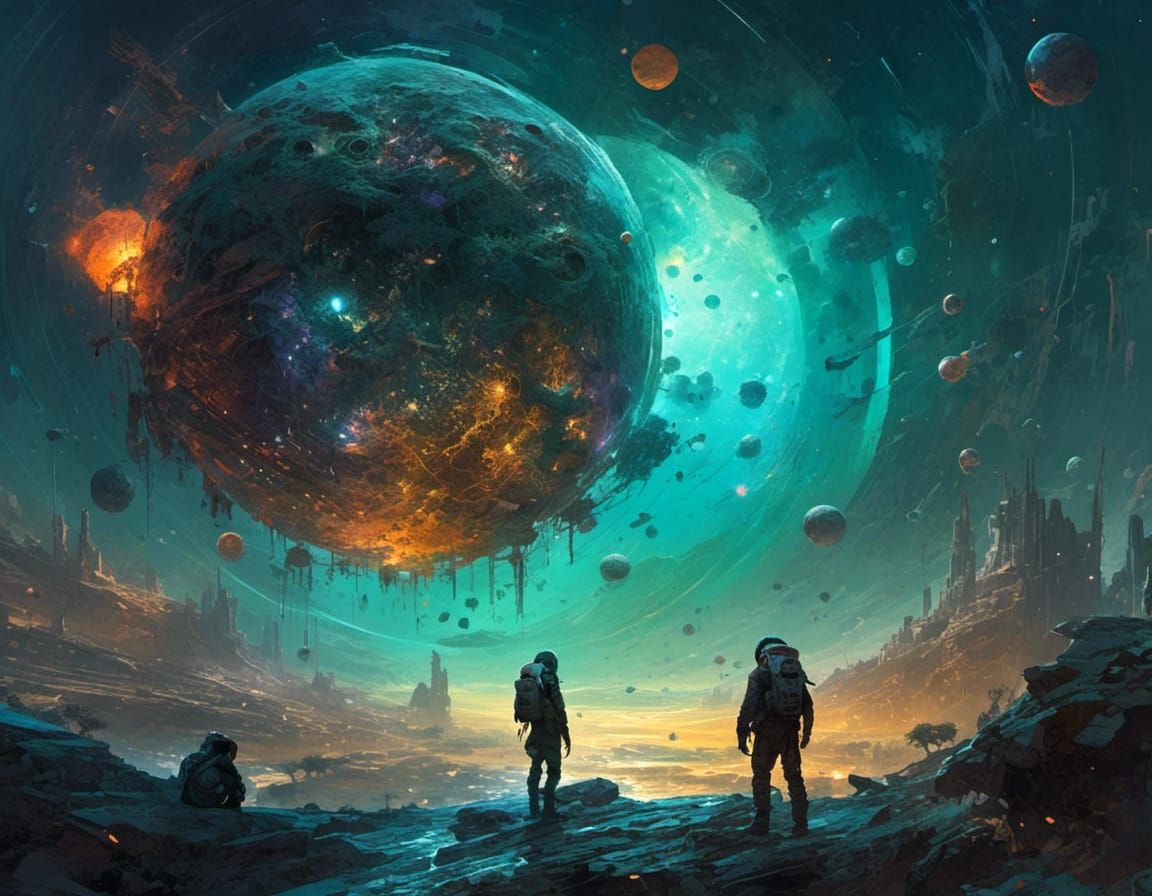 Intricate Dyson Sphere in Deep Space: Fantasy Art