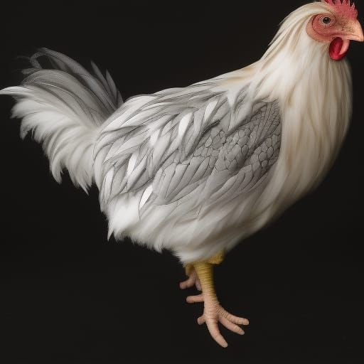 Cartoon Superhero Chicken in Flight