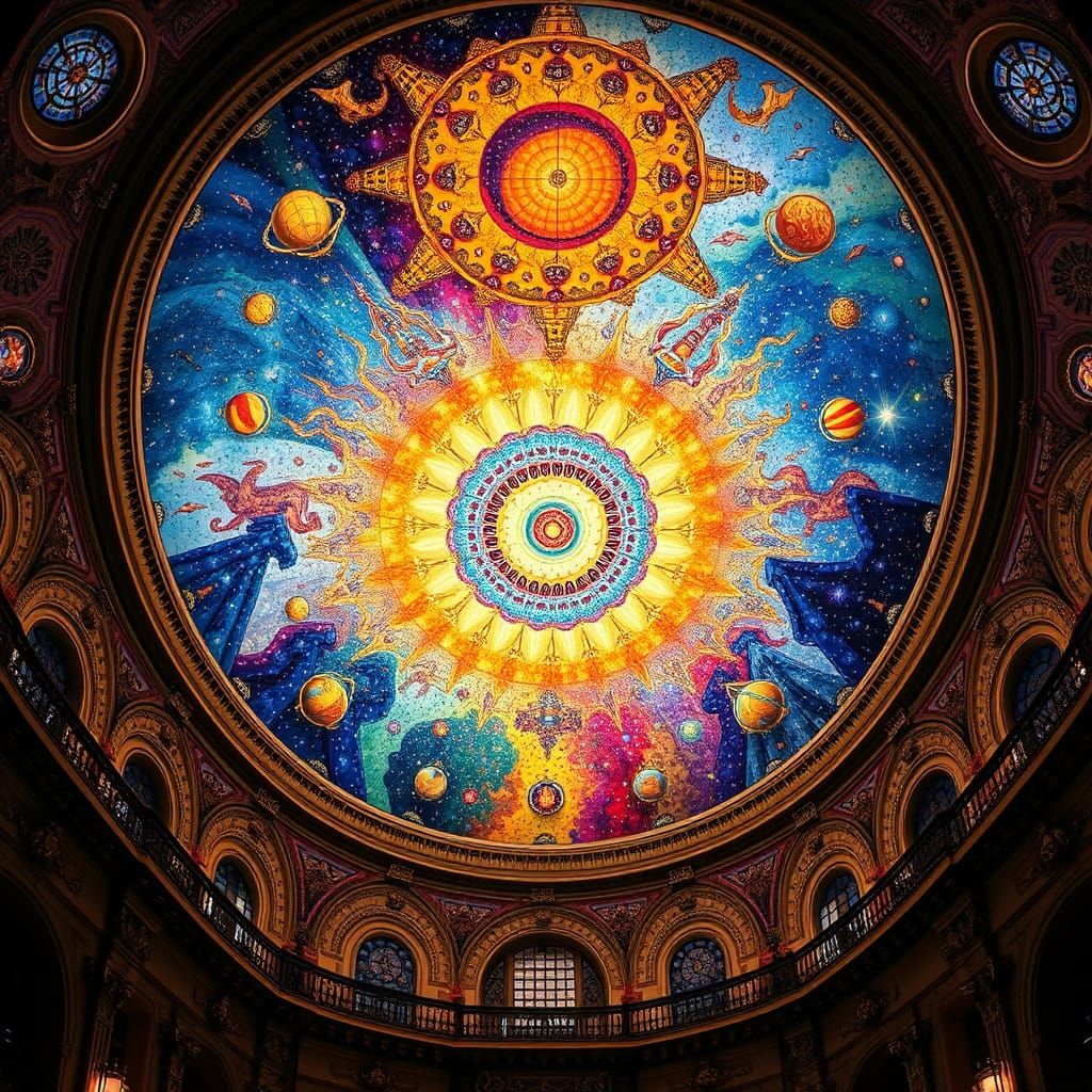 Galactic Expo 2643/IIS/2024 in the style of marc Chagall’s c...