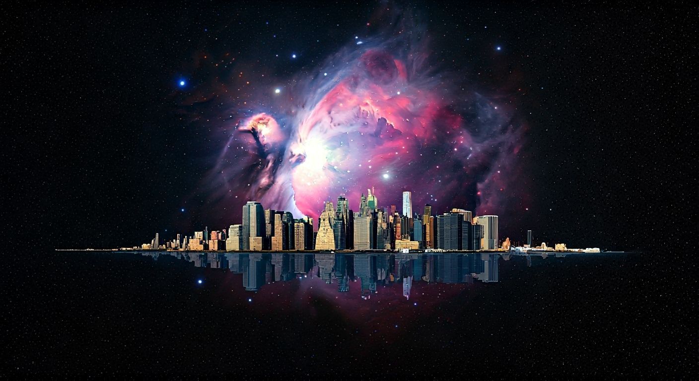 Manhattan Island Approaches Horse Head Nebula in Digital Mat...
