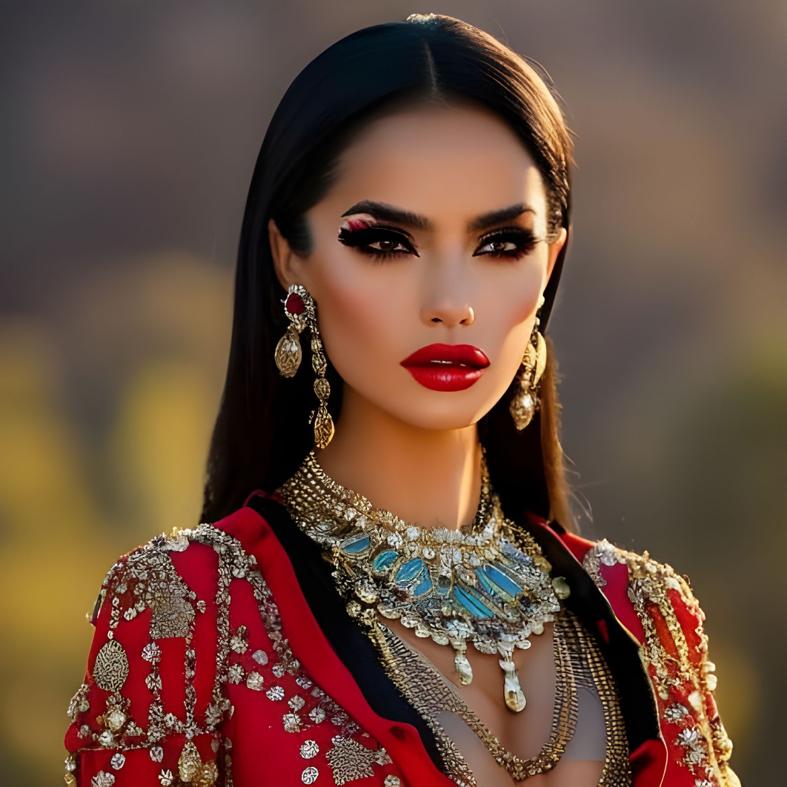 Stunning Latina Influencer in Fantasy World, 8K