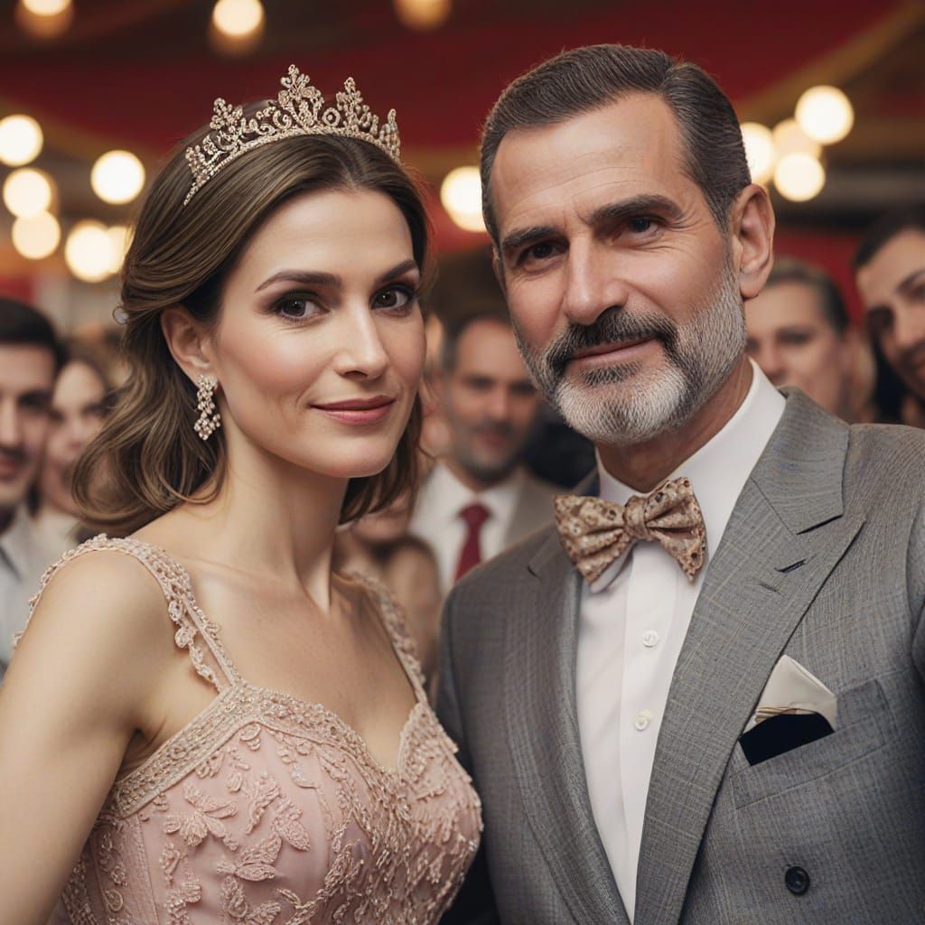 Queen Letizia in Spring Chic Selfie with King Felipe at Whim...