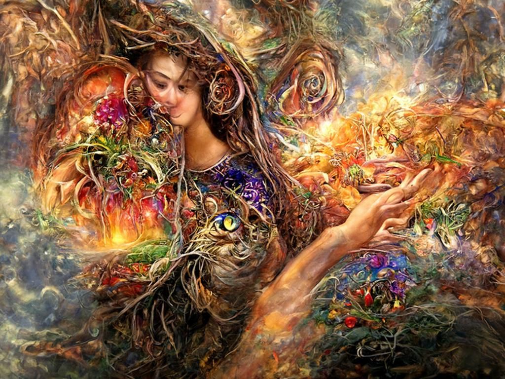 Ethereal Woman in Dreamscape: Fantasy Art