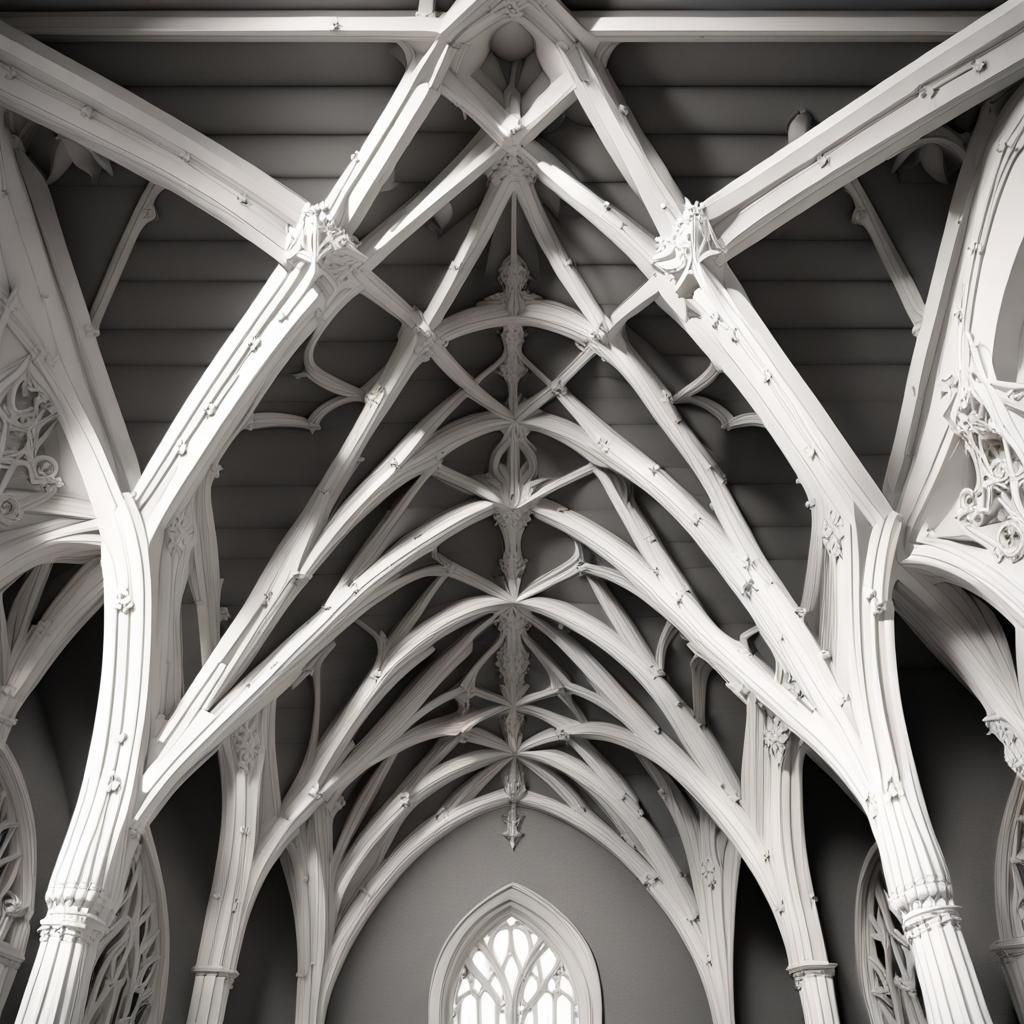 ceiling beams in Gothic style