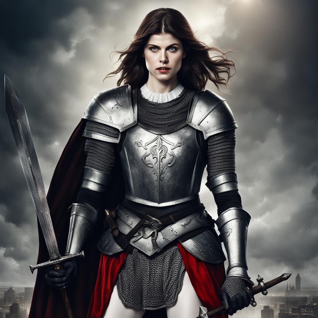 Alexandra Daddario as Hyperrealistic Knight