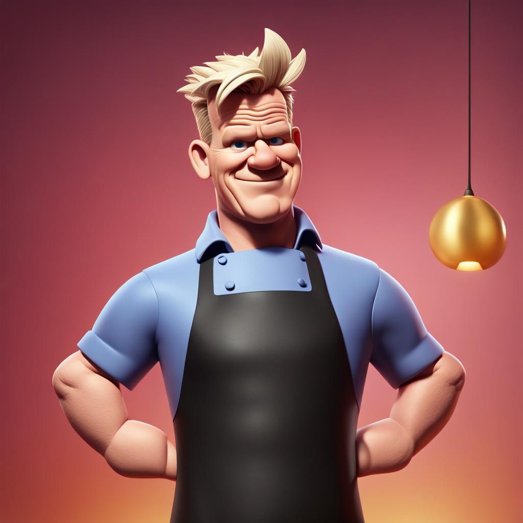 Gordon Ramsay as Pixar-Style 3D Cartoon