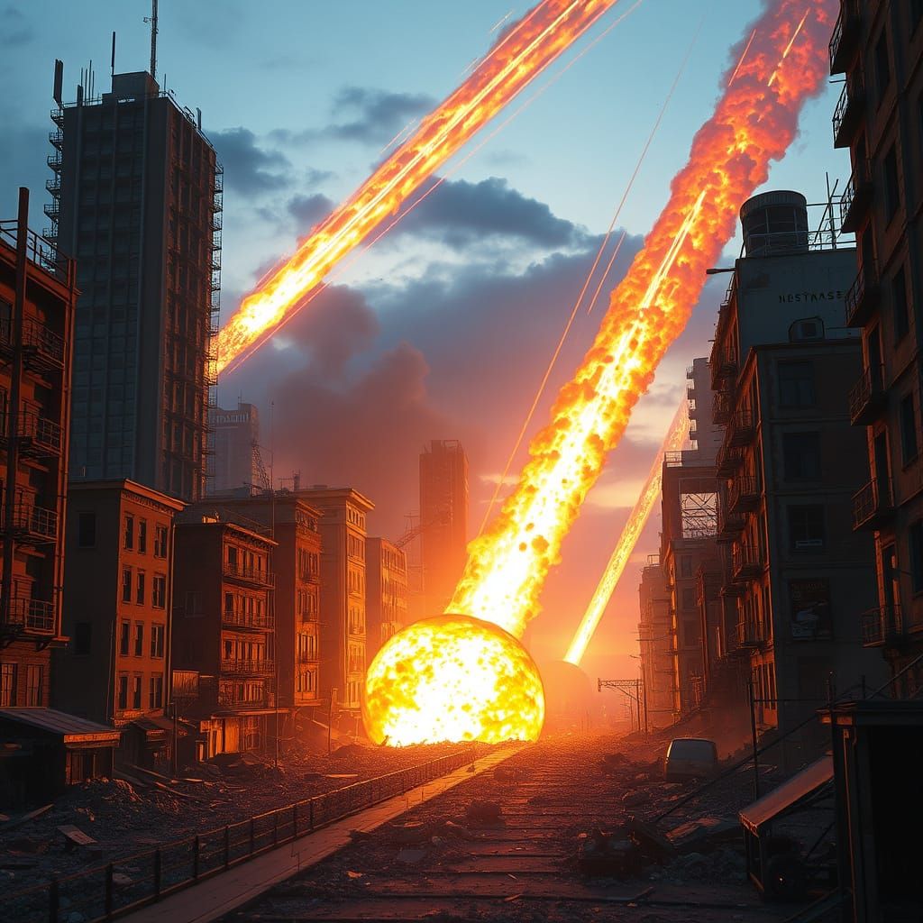 End of the Game with City being destroyed by Meteors