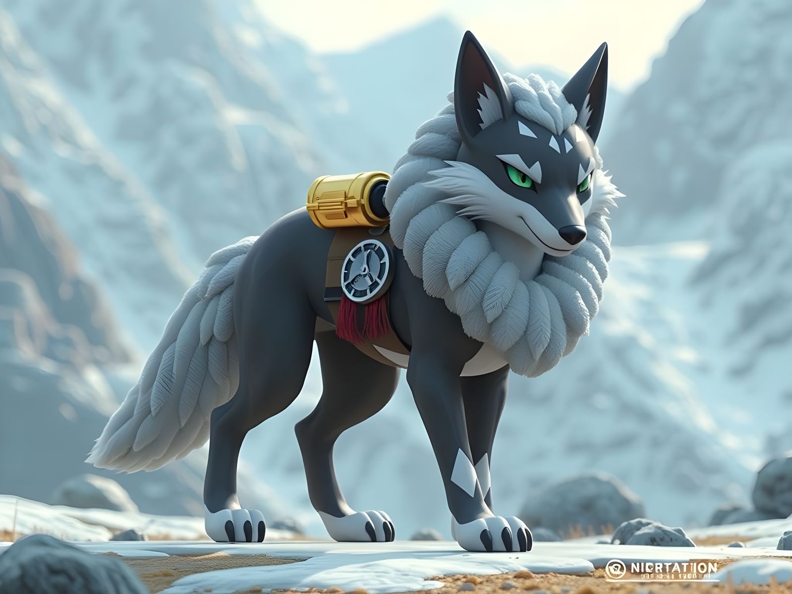 Wolf Pokémon in Sheepskin, 3D Nintendo Style