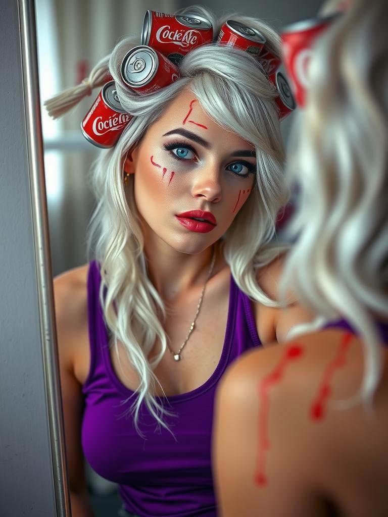 Coke and Pepsi Can Hair in Graffiti Style