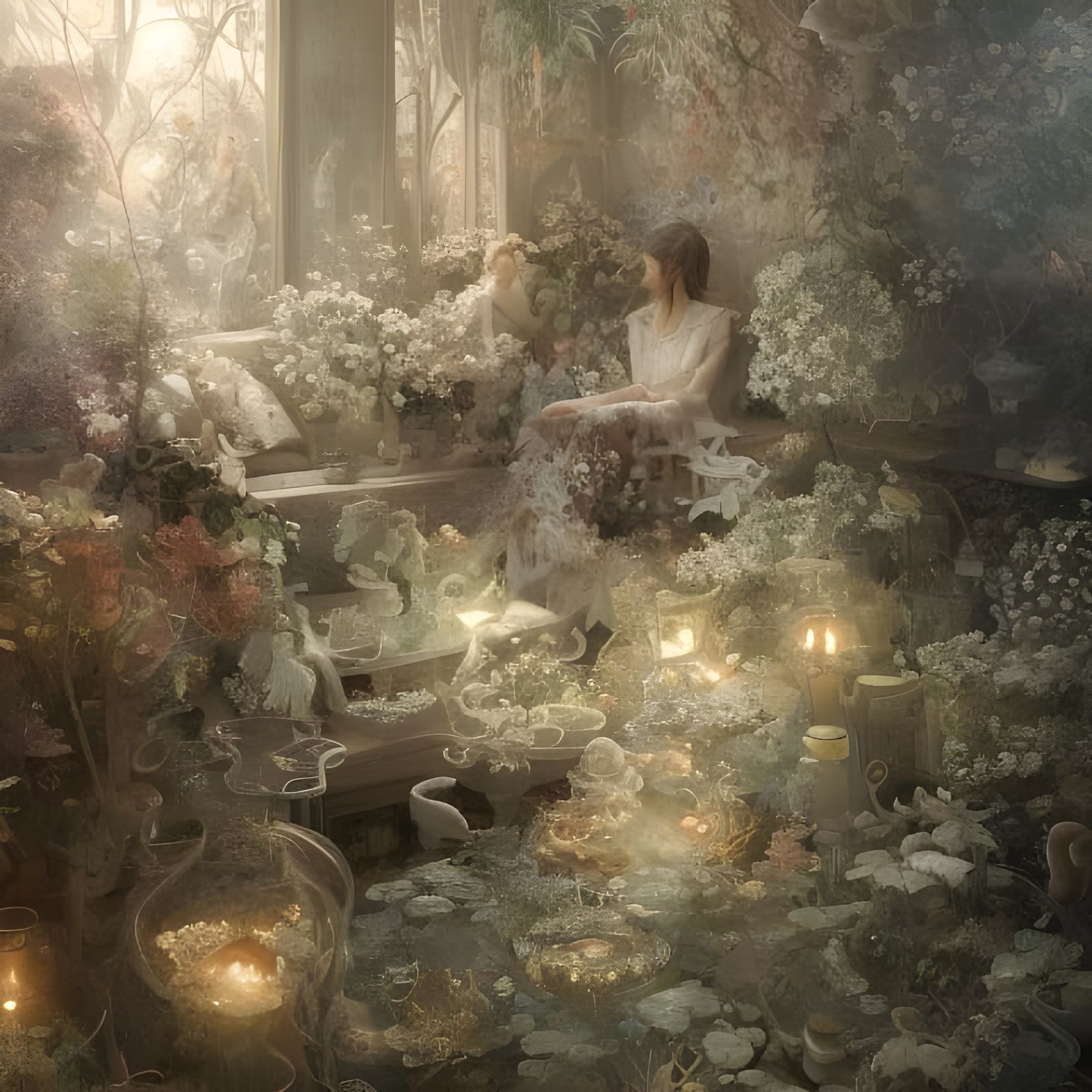 Ethereal Dreamscape in Nested Glass Boxes