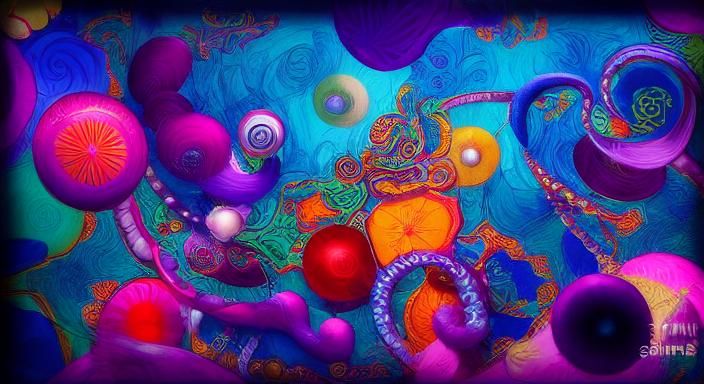 Surreal Serpent Amidst Trinkets, Pop Art Style