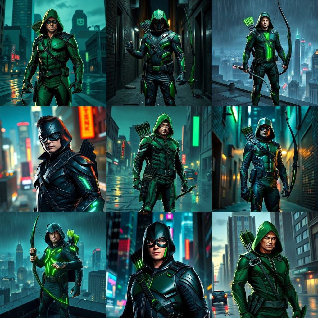 Elon Musk as the Iconic Green Arrow