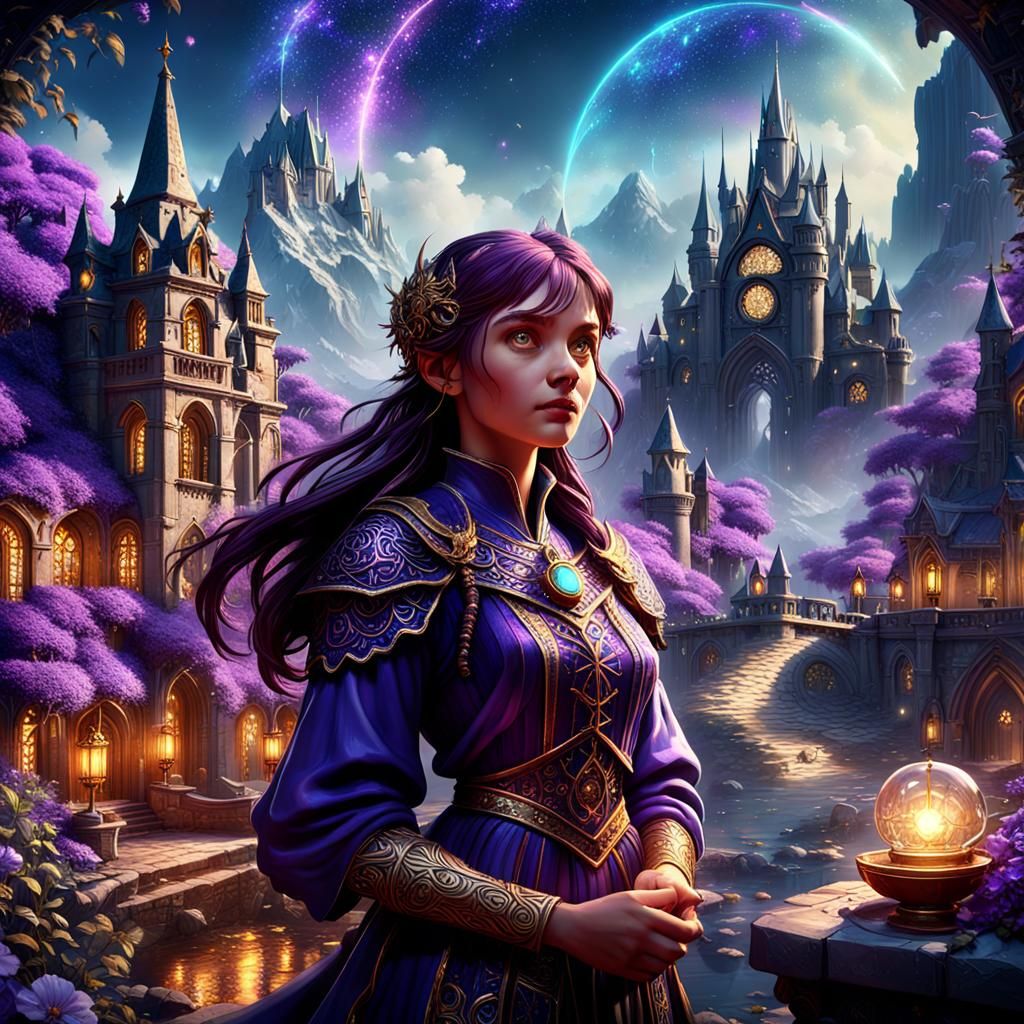 Dark Fantasy Art with Dynamic Lighting and Intricate Details