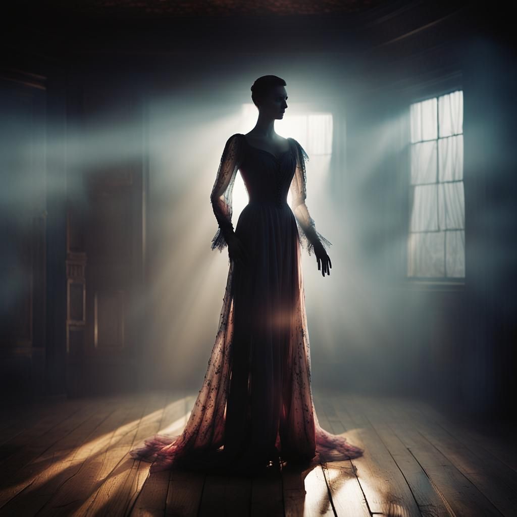 Surreal Mannequin in Misty, Cinematic Atmosphere