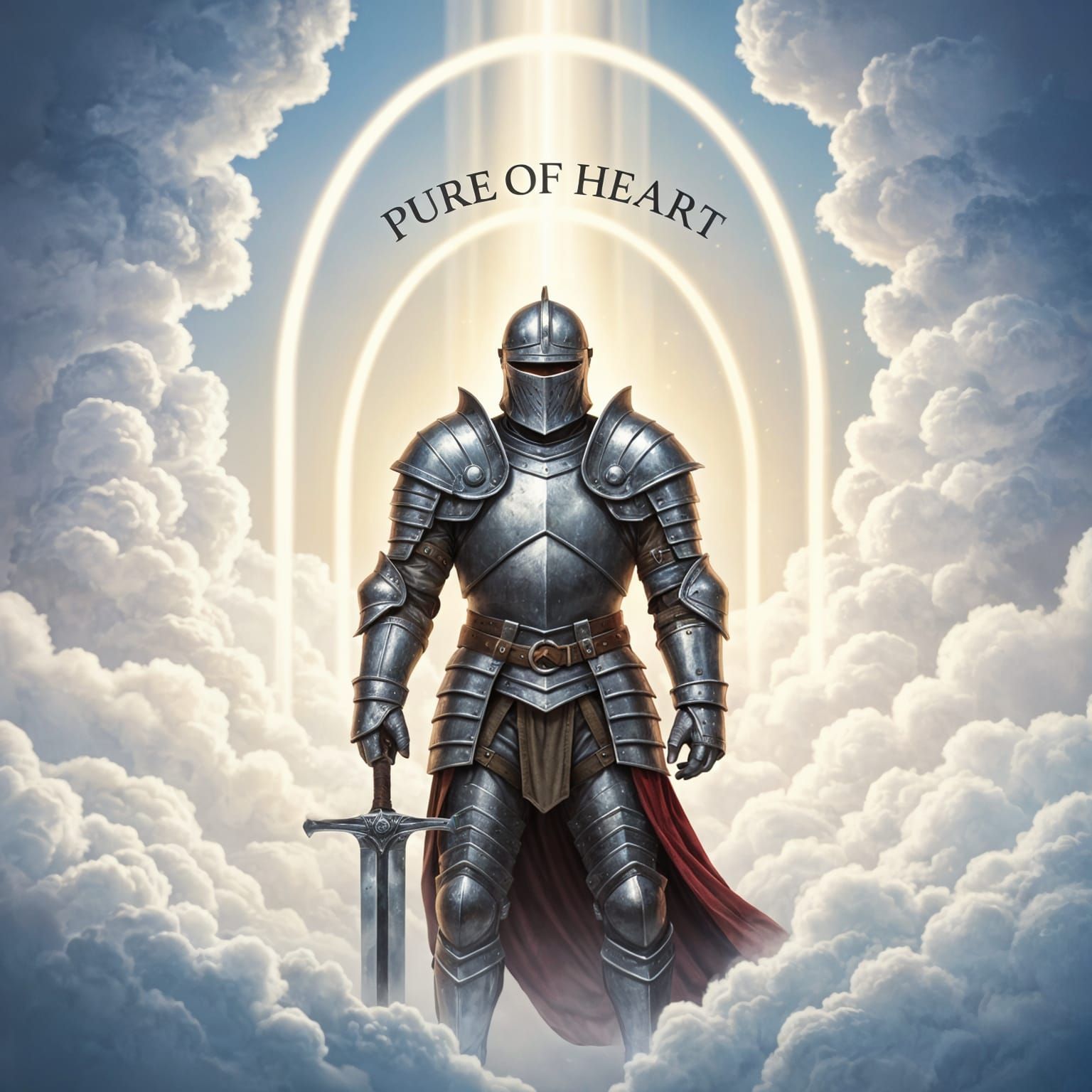 Knight in Armor Under Heavenly Light